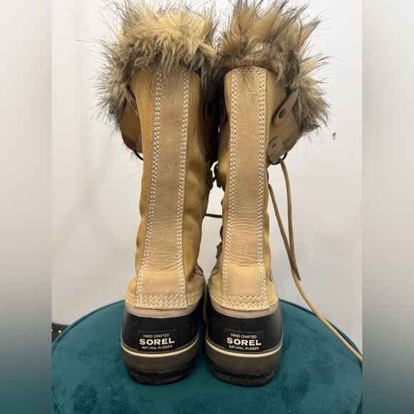Women’s Sorel Joan Of Arctic Waterproof Fur Lined Rubber Winter Lace Up Boots - Picture 5 of 8